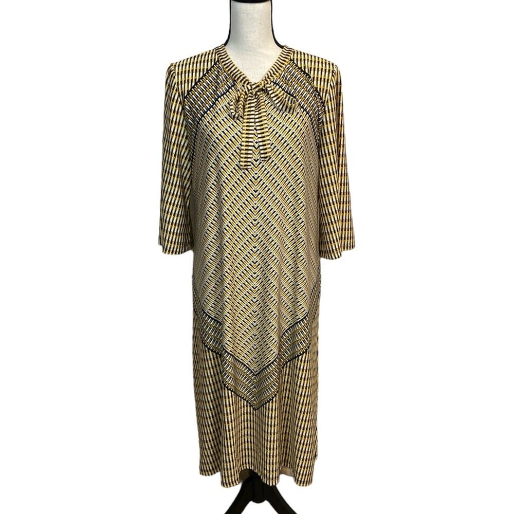 Marc Bouwer Unlimited Geometric Print Shift Dress Size Large